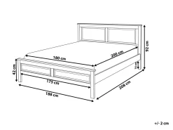 Letto Legno di pino OLIVET 180 x 200 cm Blu scuro