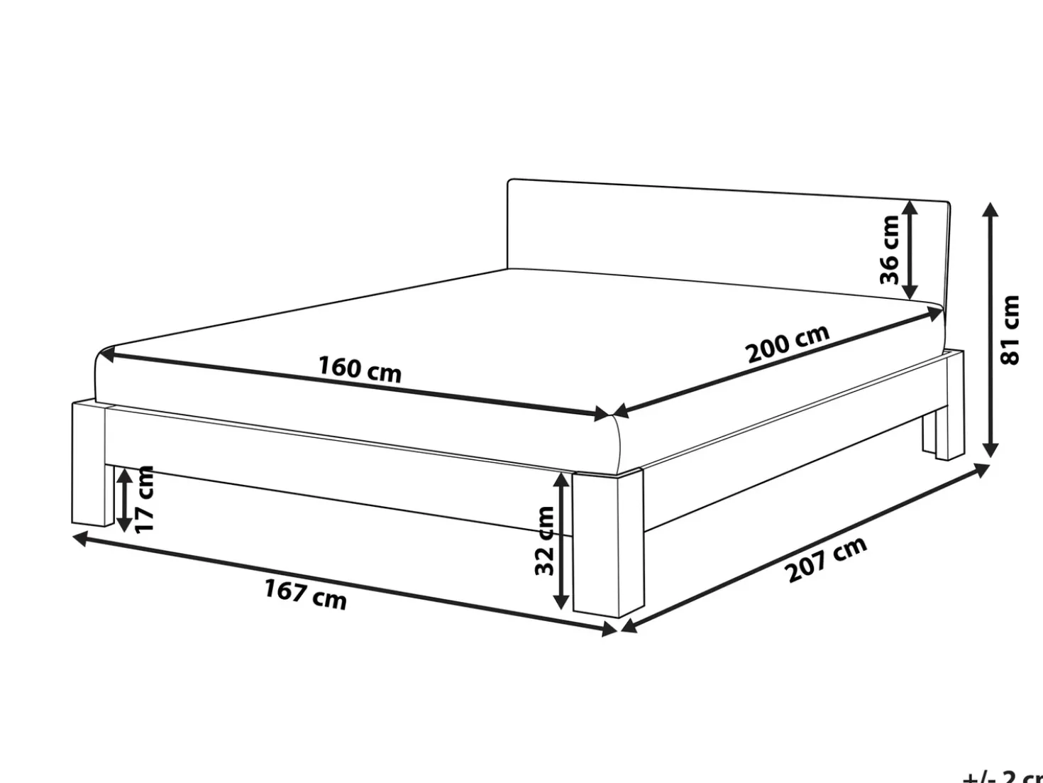 Letto Legno di pino ROYAN 160 x 200 cm Marrone chiaro