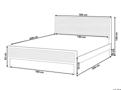 Letto Legno di pino SALERNAS 180 x 200 cm Marrone chiaro