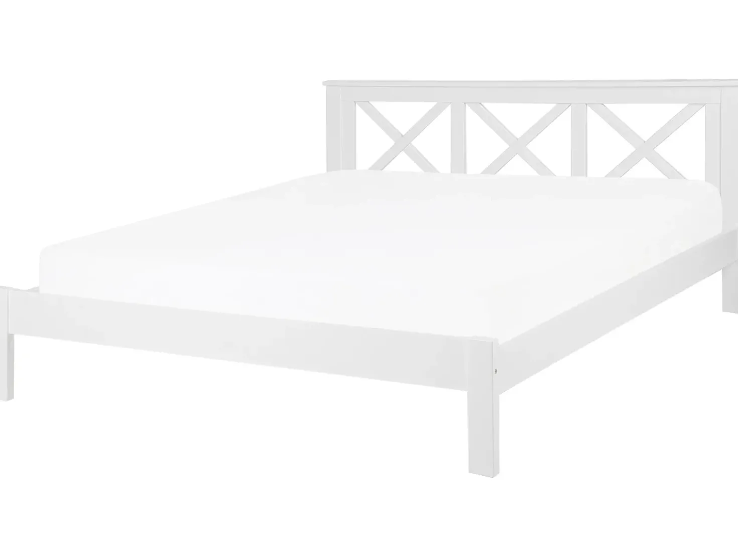 Letto Legno di pino TANNAY 180 x 200 cm Bianco
