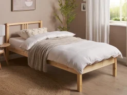 Letto Legno di pino VANNES 90 x 200 cm Marrone chiaro