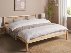 Letto Legno di pino VANNES 180 x 200 cm Marrone chiaro