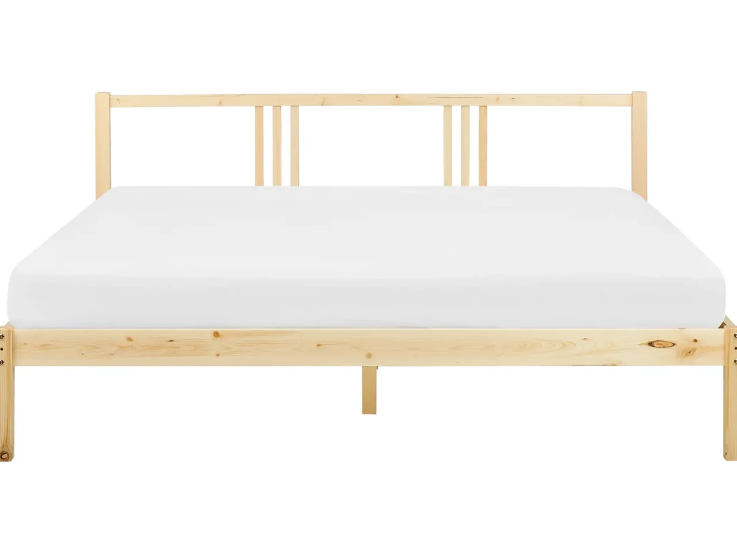 Letto Legno di pino VANNES 180 x 200 cm Marrone chiaro