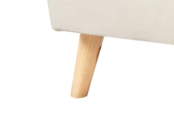 Letto Lino sintetico RENNES 90 x 200 cm Beige chiaro