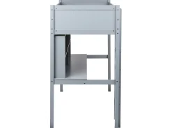 Letto matrimoniale alto con scrivania Legno di pino FOUCAMONT 90 x 200 cm Grigio