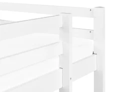 Letto matrimoniale alto con scrivania Legno di pino LOURY 90 x 200 cm Bianco