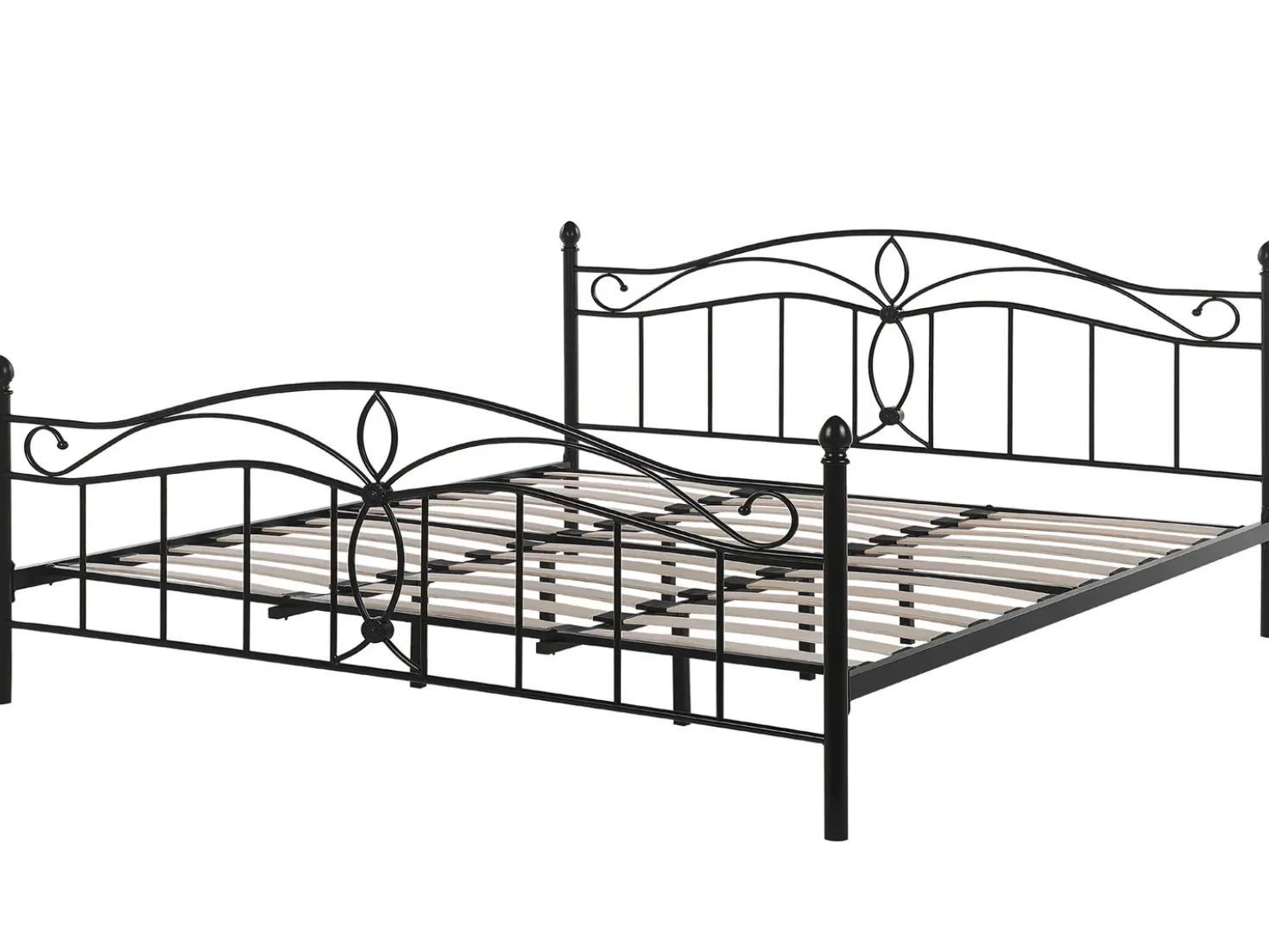 Letto Metallo ANTLIA 180 x 200 cm Nero