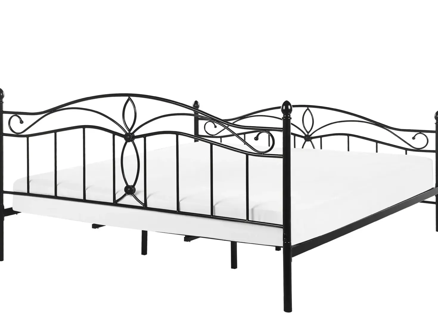 Letto Metallo ANTLIA 180 x 200 cm Nero