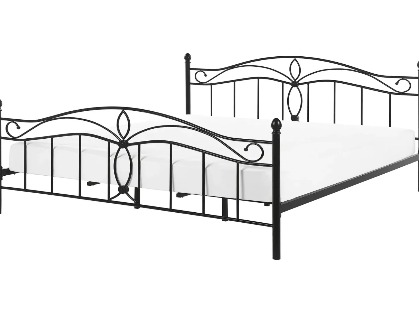 Letto Metallo ANTLIA 180 x 200 cm Nero