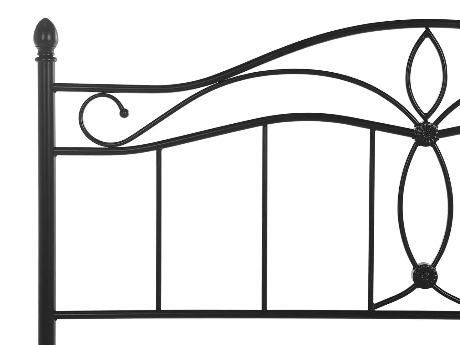 Letto Metallo ANTLIA 180 x 200 cm Nero