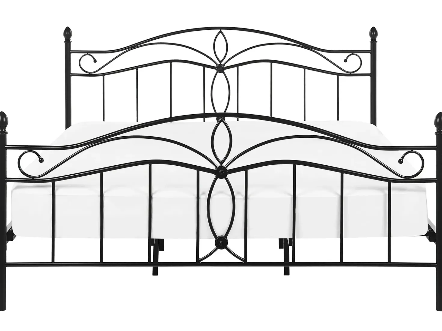 Letto Metallo ANTLIA 180 x 200 cm Nero