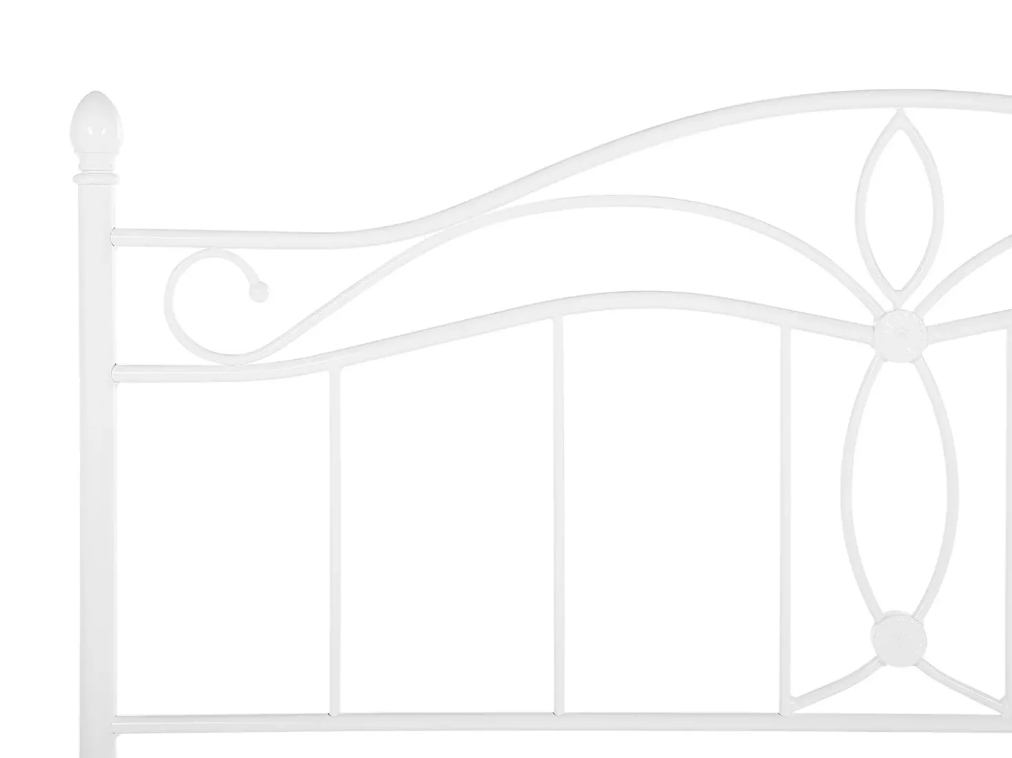 Letto Metallo ANTLIA 160 x 200 cm Bianco