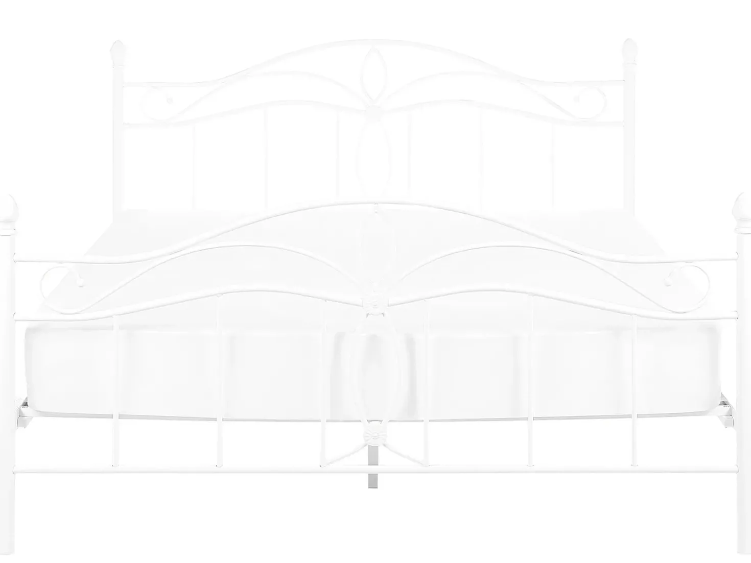 Letto Metallo ANTLIA 160 x 200 cm Bianco