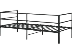 Letto Metallo BATTUT 90 x 200 cm Nero