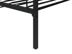 Letto Metallo BATTUT 90 x 200 cm Nero