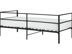 Letto Metallo BATTUT 90 x 200 cm Nero