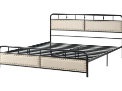 Letto Metallo BREUILLET 180 x 200 cm Nero