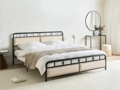 Letto Metallo BREUILLET 180 x 200 cm Nero
