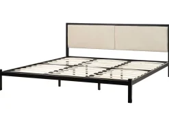 Letto Metallo CLAMART 180 x 200 cm Beige chiaro