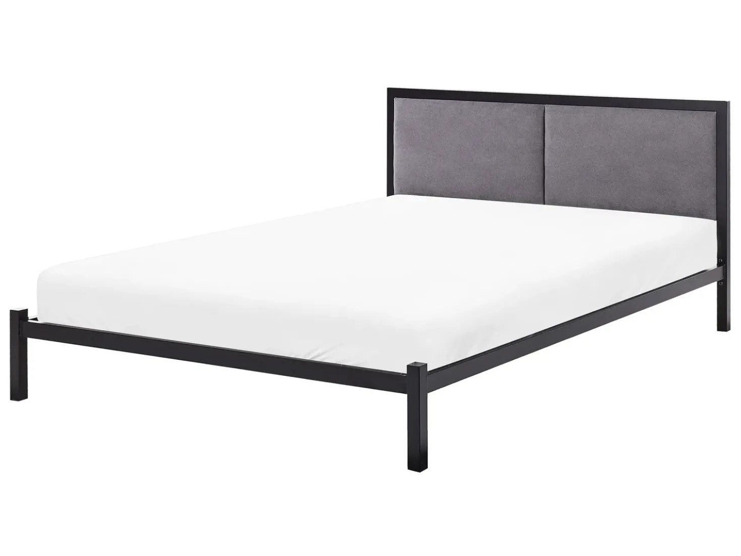 Letto Metallo CLAMART 140 x 200 cm Grigio