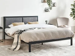 Letto Metallo CLAMART 140 x 200 cm Grigio