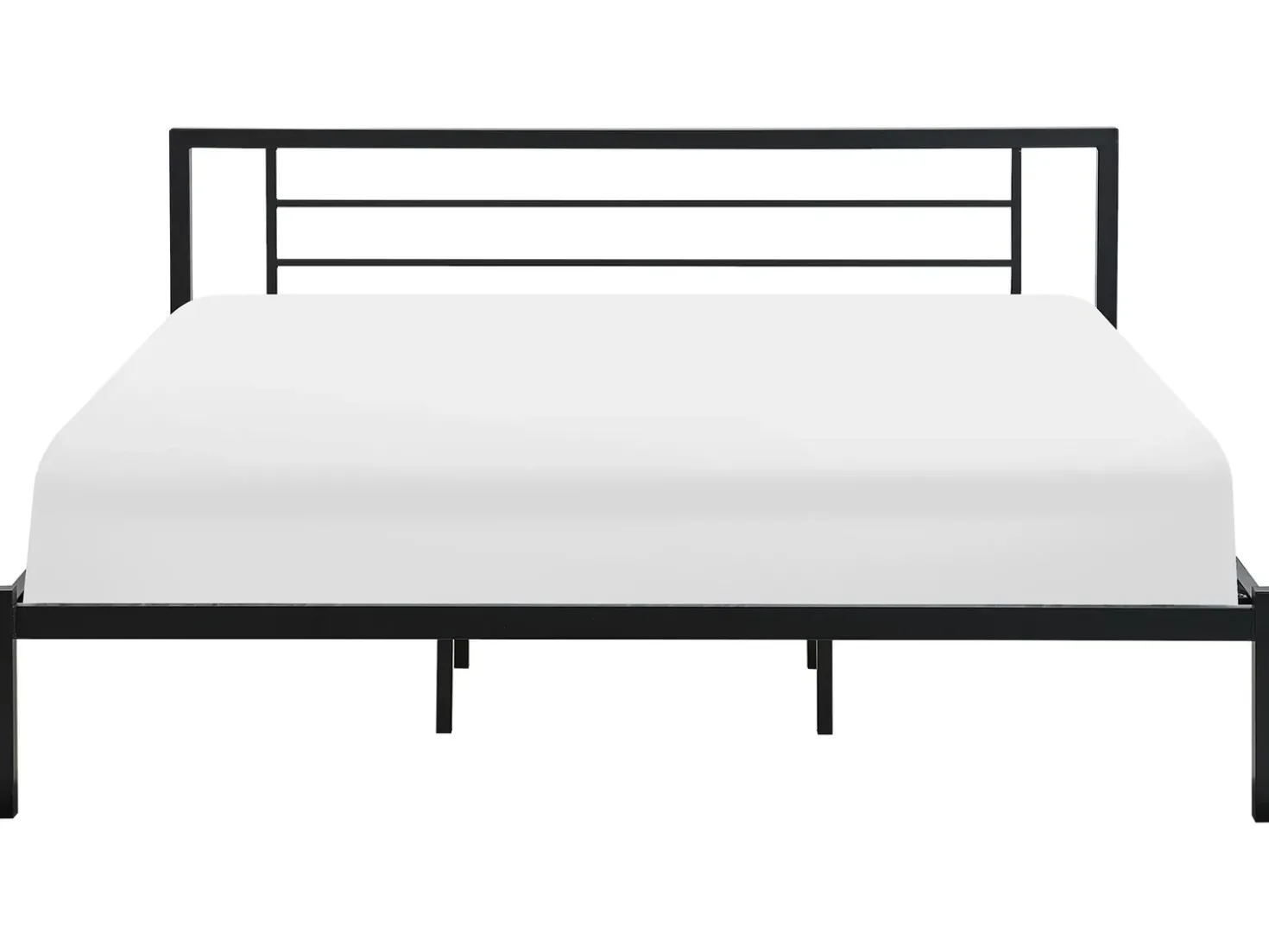 Letto Metallo CUSSET 180 x 200 cm Nero