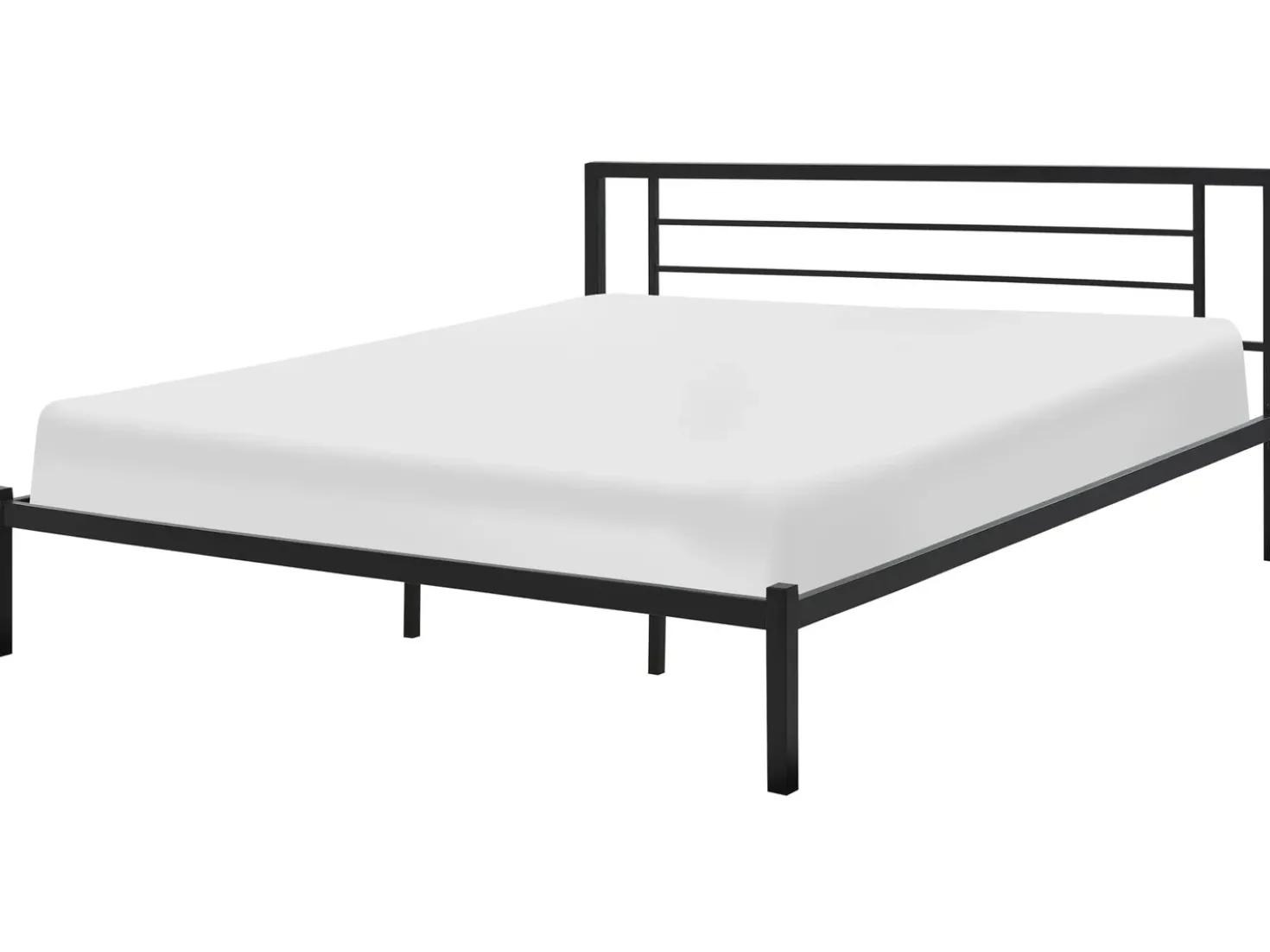 Letto Metallo CUSSET 180 x 200 cm Nero