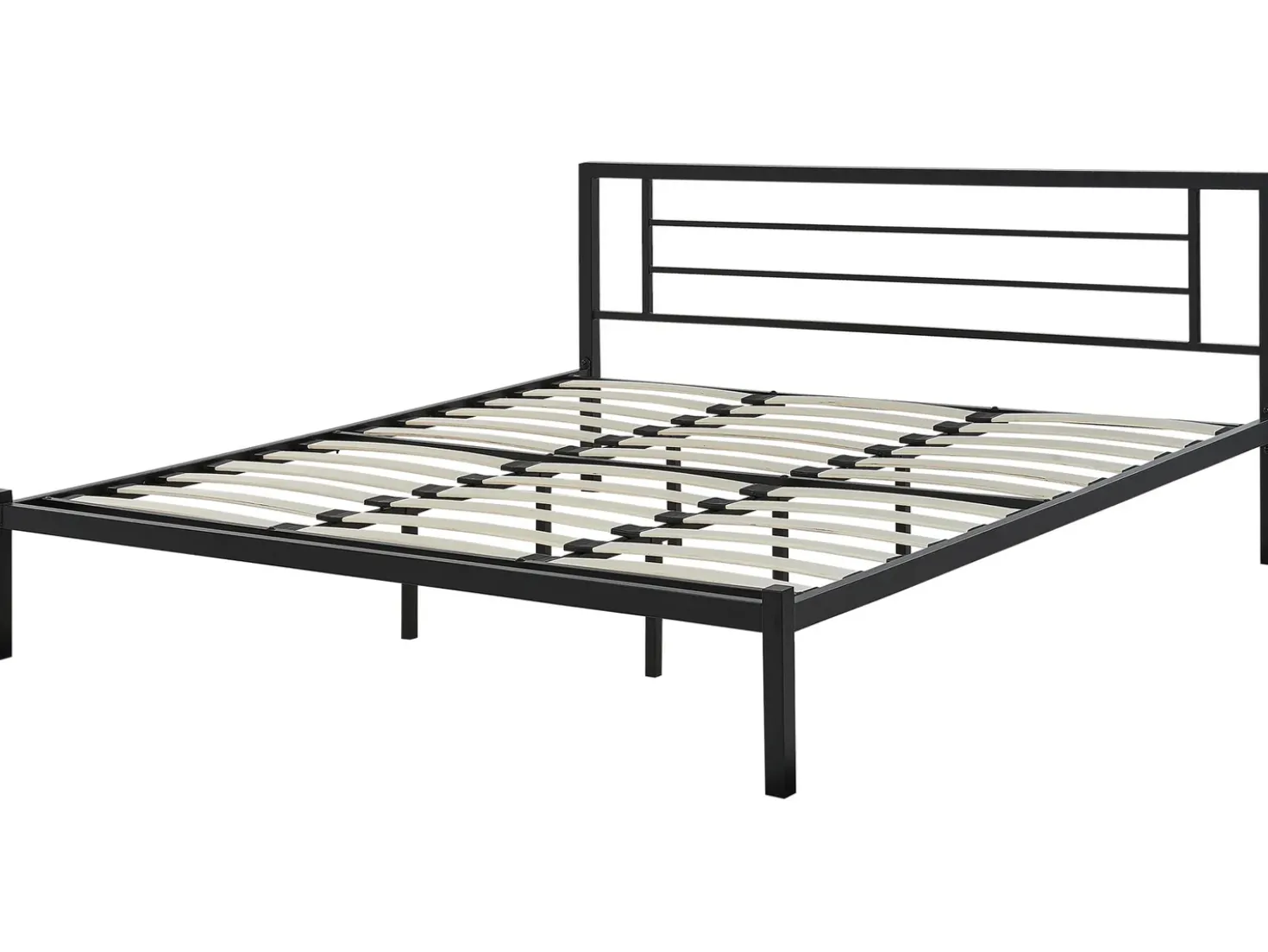 Letto Metallo CUSSET 180 x 200 cm Nero