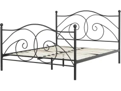 Letto Metallo DINARD 160 x 200 cm Nero