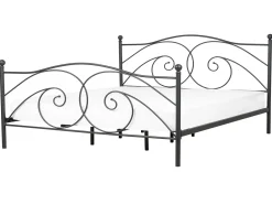 Letto Metallo DINARD 160 x 200 cm Nero