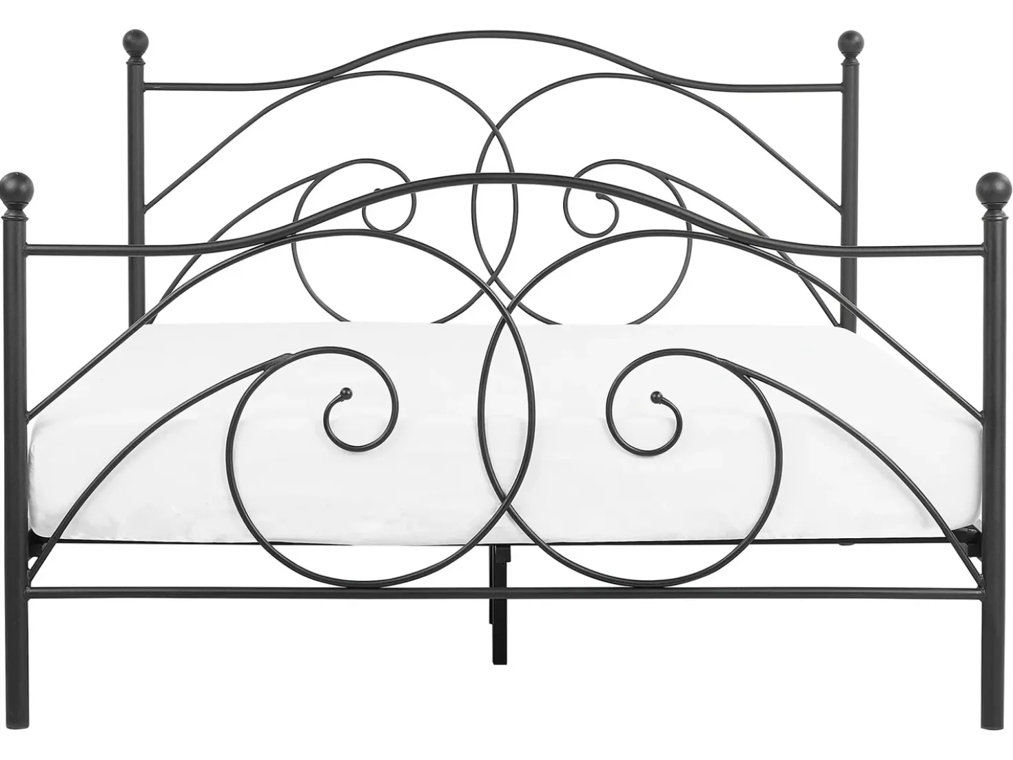 Letto Metallo DINARD 160 x 200 cm Nero