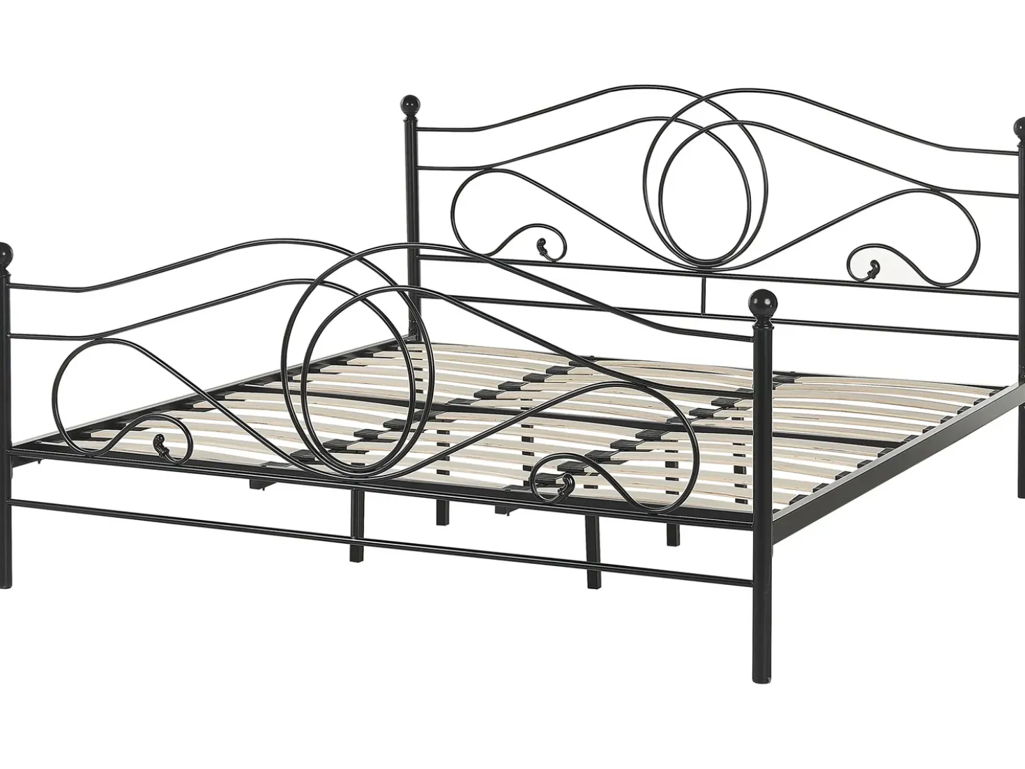 Letto Metallo LYRA 180 x 200 cm Nero