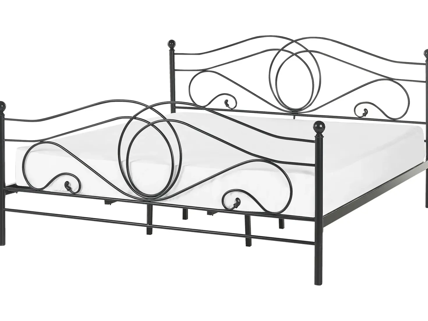 Letto Metallo LYRA 180 x 200 cm Nero