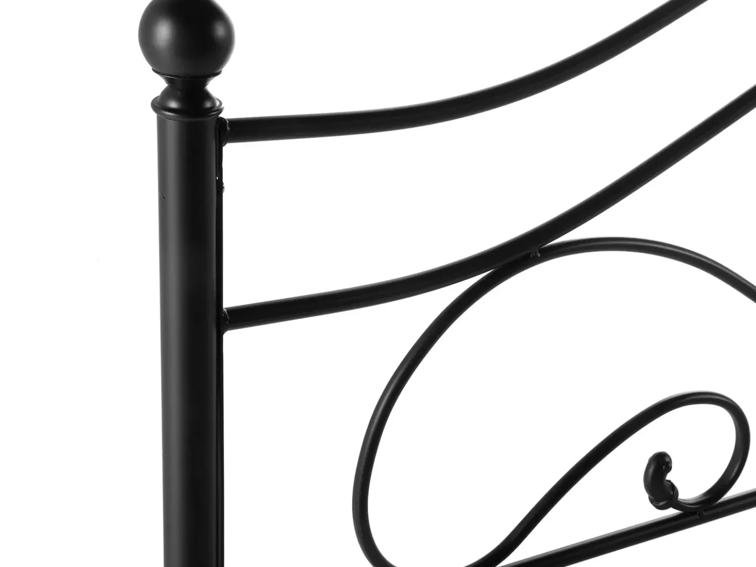 Letto Metallo LYRA 180 x 200 cm Nero