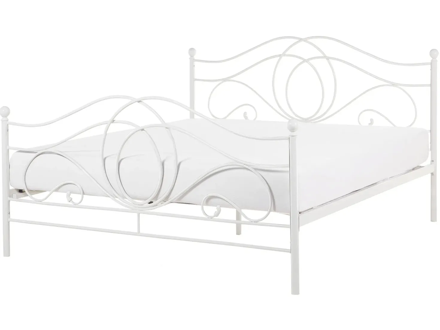 Letto Metallo LYRA 160 x 200 cm Bianco