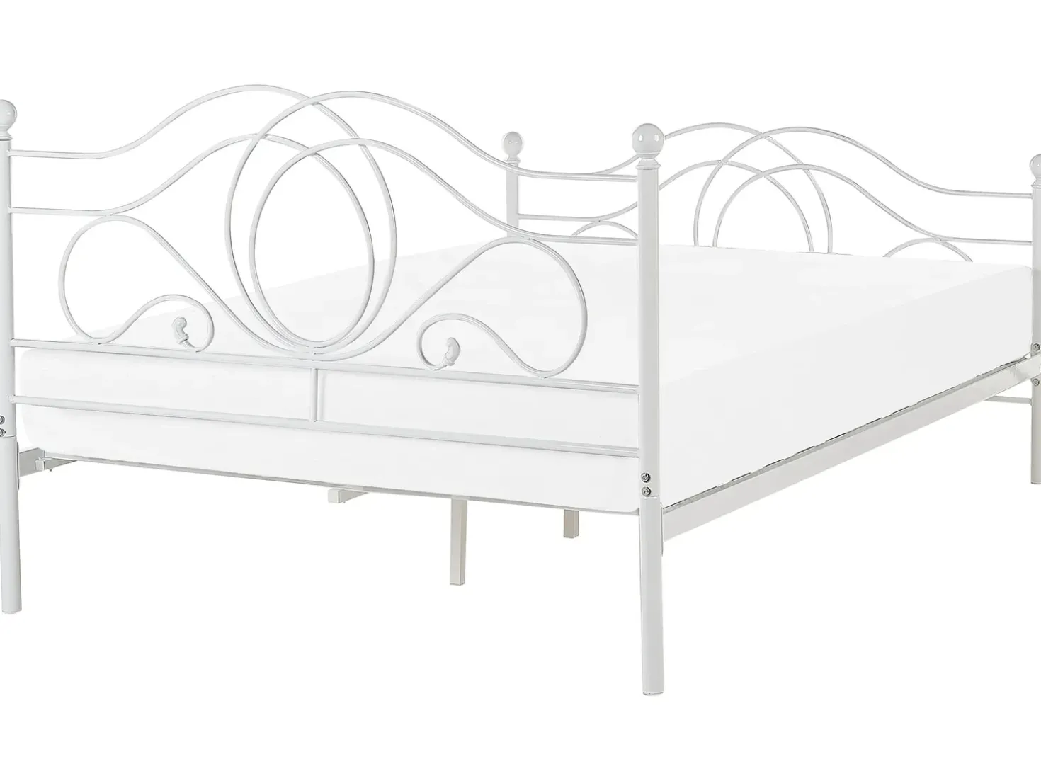 Letto Metallo LYRA 160 x 200 cm Bianco