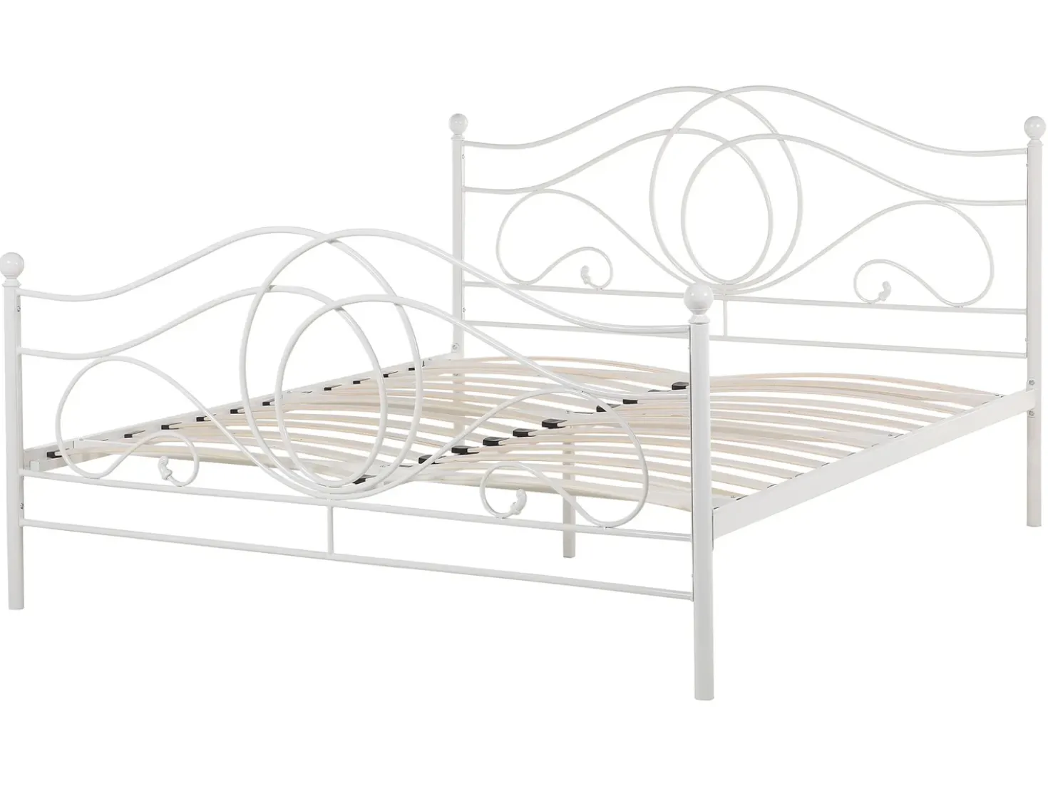 Letto Metallo LYRA 160 x 200 cm Bianco