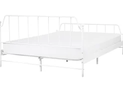 Letto Metallo MAURESSAC 160 x 200 cm Bianco