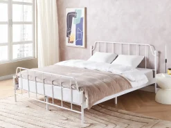Letto Metallo MAURESSAC 160 x 200 cm Bianco