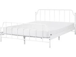 Letto Metallo MAURESSAC 160 x 200 cm Bianco