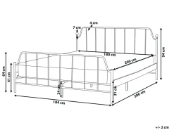 Letto Metallo MAURESSAC 180 x 200 cm Nero