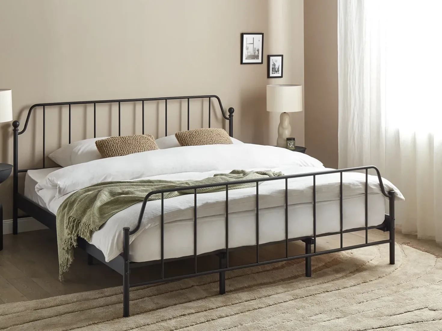Letto Metallo MAURESSAC 180 x 200 cm Nero