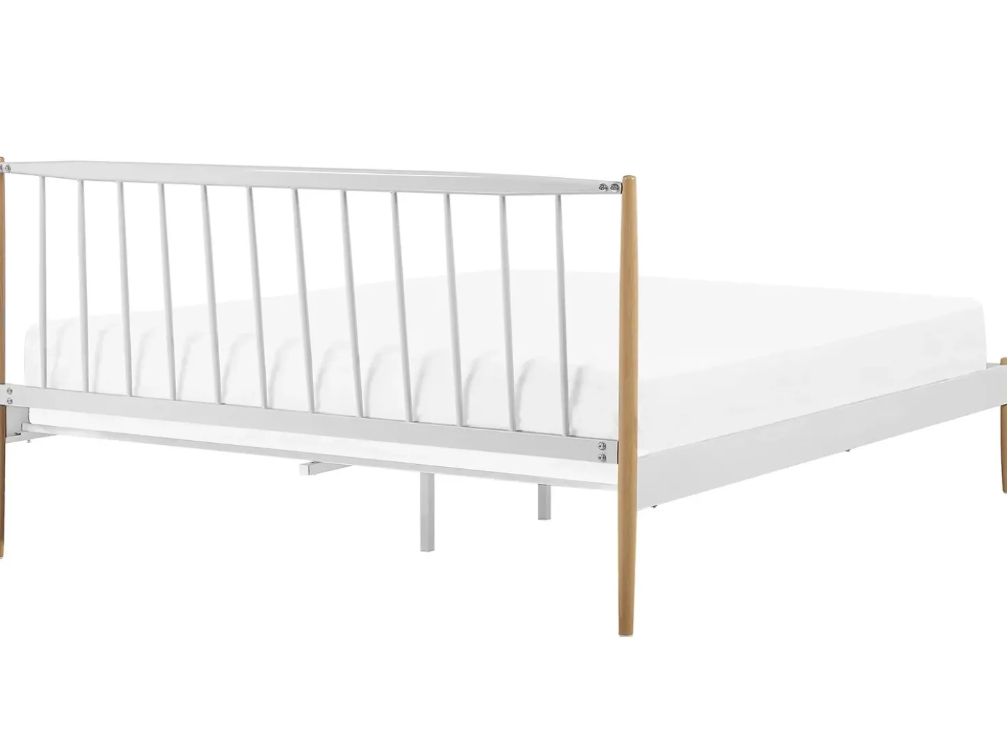 Letto Metallo MAURS 180 x 200 cm Bianco