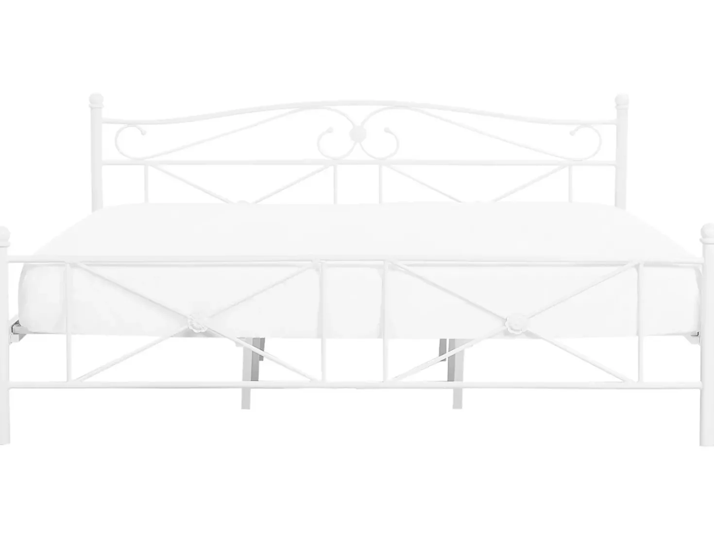 Letto Metallo RODEZ 180 x 200 cm Bianco