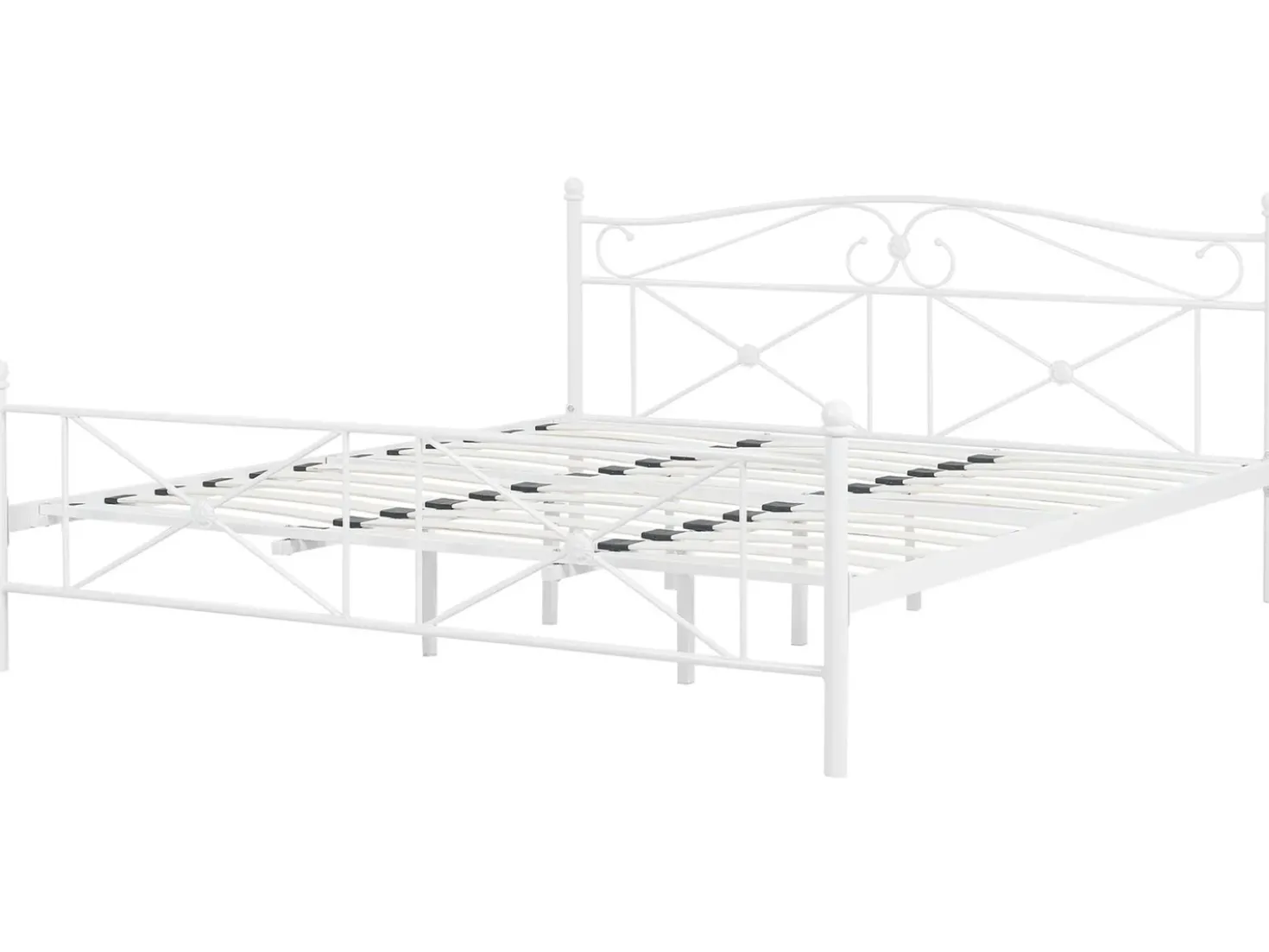 Letto Metallo RODEZ 180 x 200 cm Bianco
