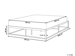 Letto Metallo VIRY 180 x 200 cm Nero