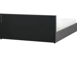 Letto ottomana con LED Tessuto ARMELLE 180 x 200 cm Grigio scuro