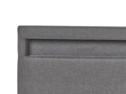 Letto ottomana con LED Tessuto ARMELLE 180 x 200 cm Grigio scuro