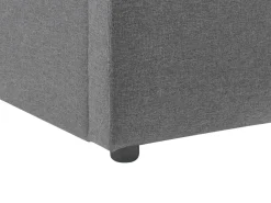 Letto ottomana con LED Tessuto ARMELLE 180 x 200 cm Grigio scuro