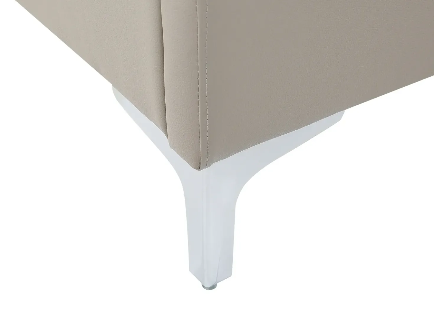 Letto Pelle sintetica AMBERT 140 x 200 cm Tortora